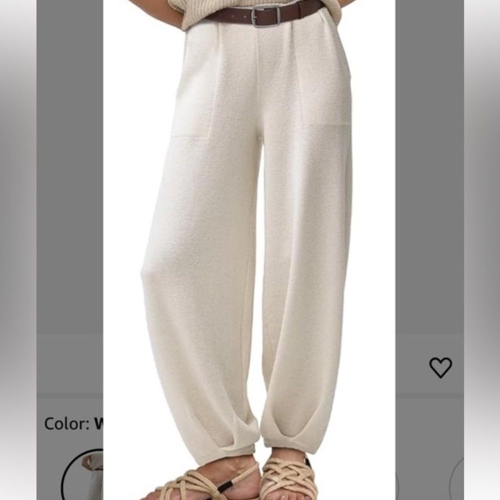 Ugerlov Women's Ivory Knit Casual Pants NEW M
